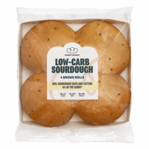 low-carb sourdough brown rolls
