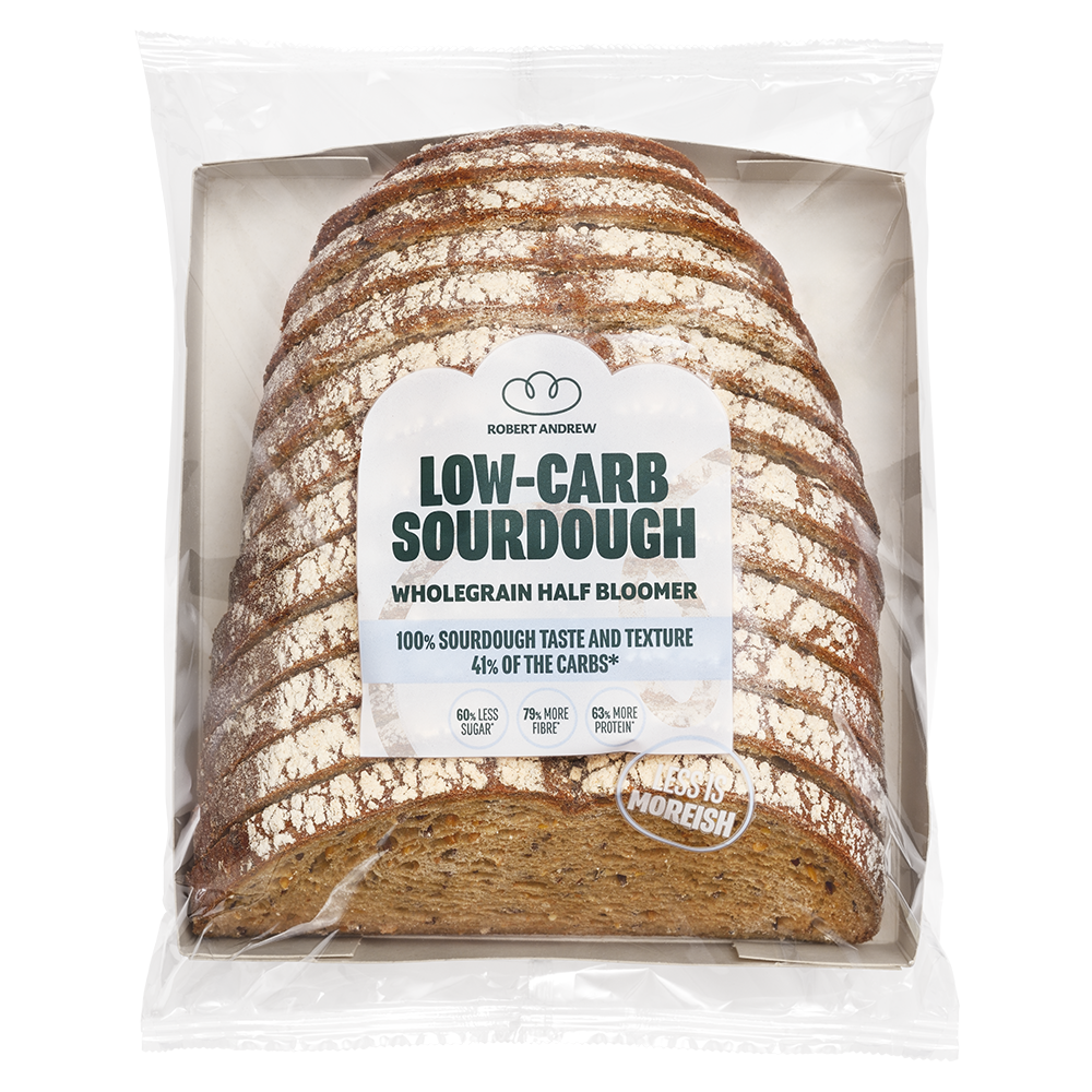 LOW-CARB SOURDOUGH WHOLEGRAIN HALF BLOOMER | 400g - Robert Andrew Low-carb Sourdough