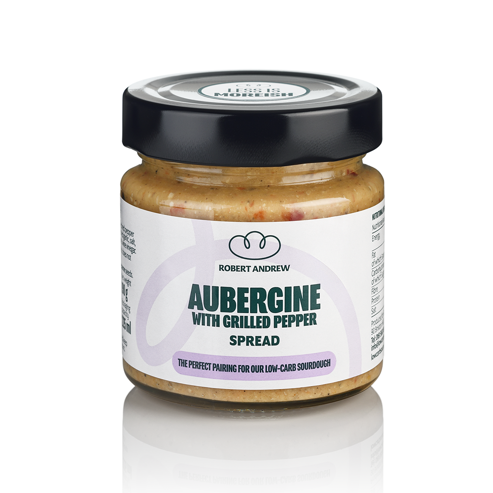 AUBERGINE WITH GRILLED PEPPER SPREAD | 225ml - Robert Andrew Low-carb Sourdough