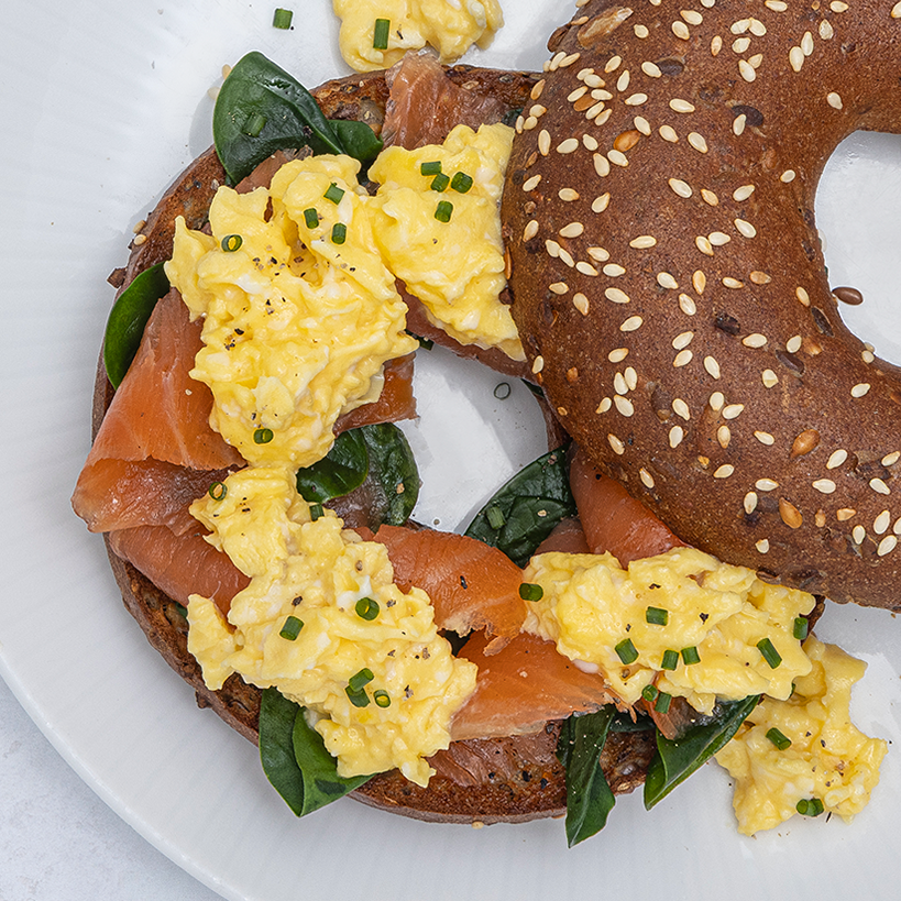 low-carb sourdough sesame bagel