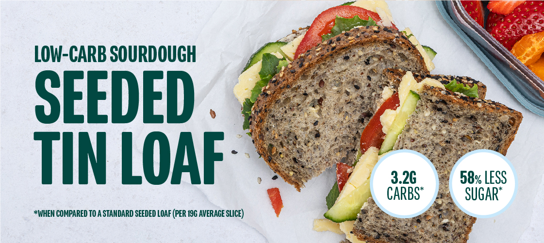 low-carb sourdough seeded loaf